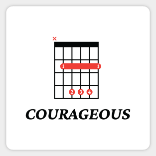 B Courageous B Guitar Chord Tab Light Theme Sticker